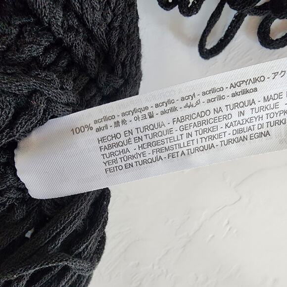 Zara Black Knit Top with Long Black Fringe Small - Medium - Picture 6 of 8